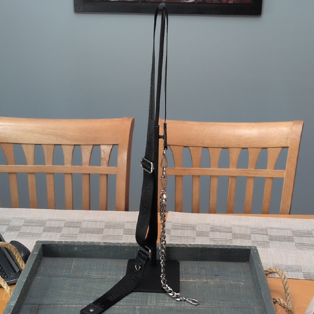 Madden NYC Black Nylon with Silver Hardware Adjustable Strap for Bag/Purse